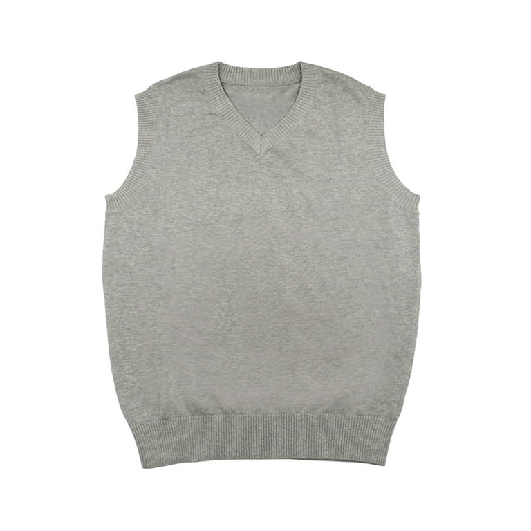 Toptie Men's 100% Cotton Knit Sweater Vest, V Neck - Walmart.com