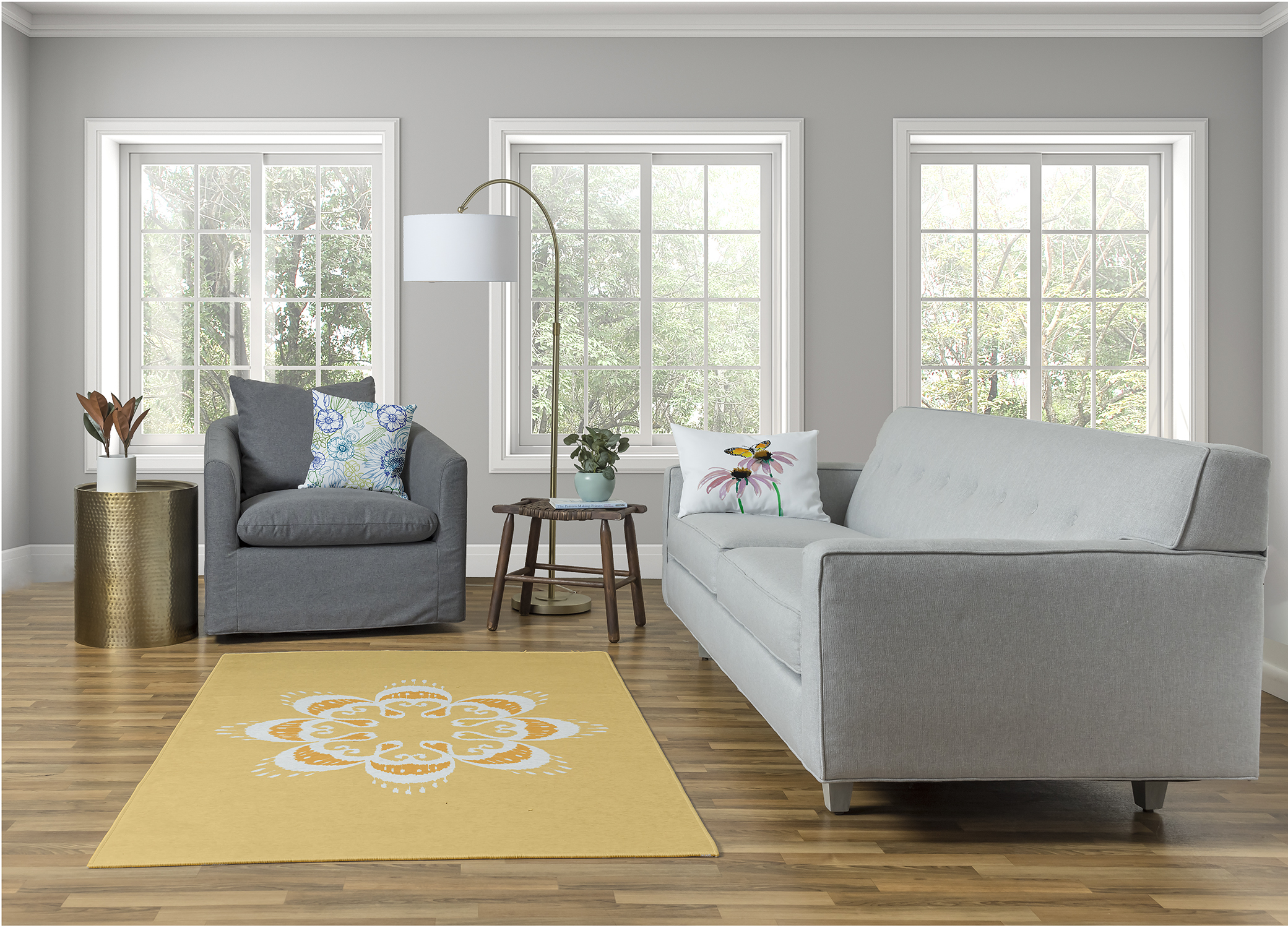 Simply Daisy Happy Hippy Medallion Area Rug, 4' x 6'