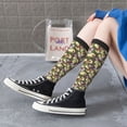 thumbnail image 3 of Lsque Ladybugs And Flowers On A Wooden Printed Crew Socks Men's Women's LightWeight Thin Casual Calf Socks ,Knee High Socks,Cotton Socks, 3 of 9