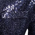thumbnail image 5 of Yaoyar Men Shiny Sequin Blazer Jacket Stylish One Button Tuxedo Suit Jackets for Dance Party Dinner Prom Navy 2XL, 5 of 8