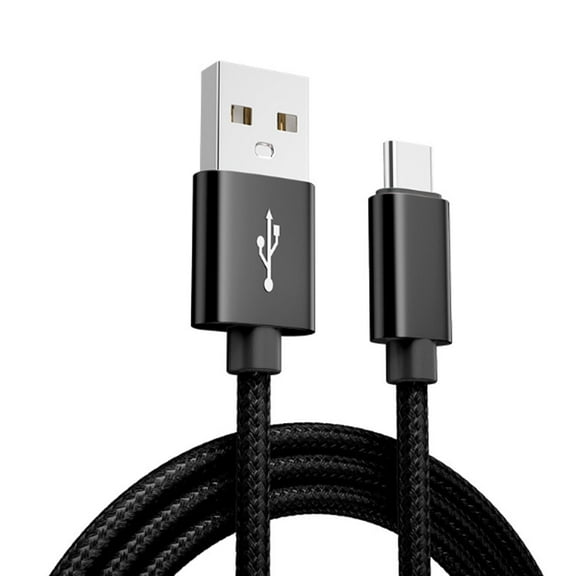 GJX Android Charger,Nylon Braided Exterior 6ft Micro USB Cable,Fast Charging and Data Transfer micro usb,Black