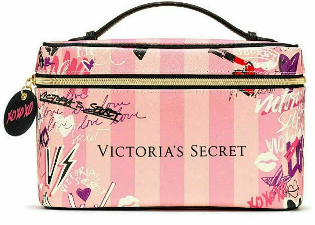 Victoria's Secret SMALL Paper Shopping Gift Bags 12 Pink Stripe Graffiti NEW 