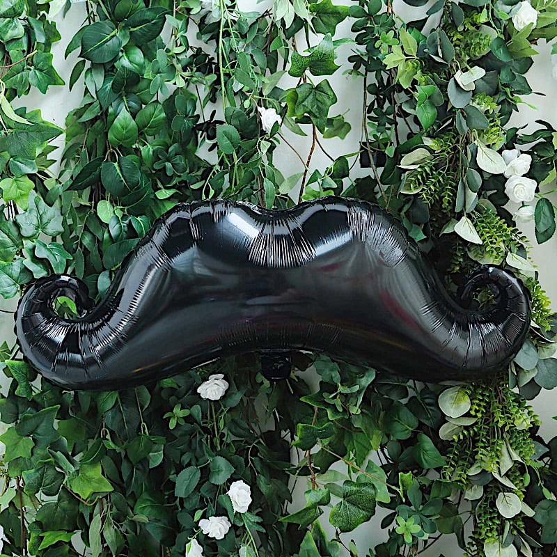 BalsaCircle 31' Black Mustache Mylar Foil Plain Balloon Wedding Birthday Party Reception