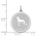 thumbnail image 5 of 925 Sterling Silver Boxer Disc Charm Pendant, 5 of 5
