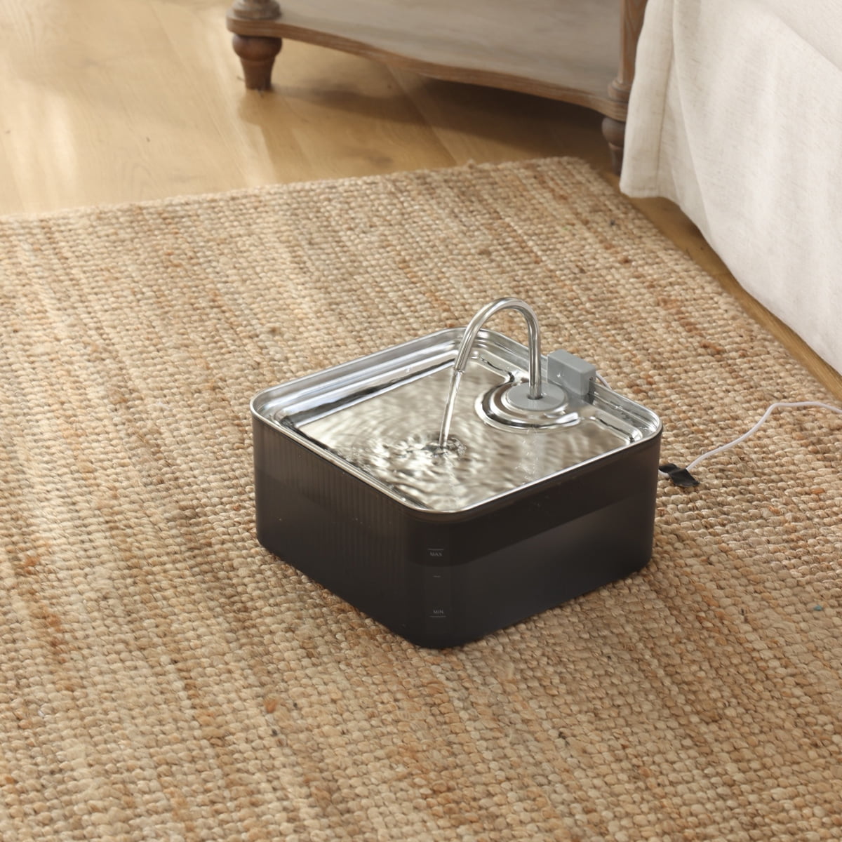 FUKUMARU 7L Dog Fountain Dispenser with 3 Filters, Ultra Quiet Dog Water Fountain, Stainless