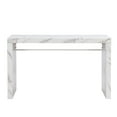 thumbnail image 2 of Furniture of America Glanz Faux Marble/Wood Counter Height Dining Table in White, 2 of 9