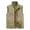 Khaki, variant on TFEOQRY Hoodless Vest for Men Tight Fitting Fleece Thermal Solid Color Jackets Waistcoat Sleeveless Outwear Olive Green