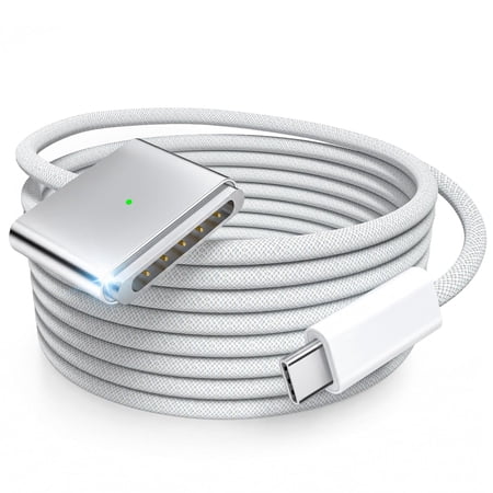 GJX 140W Usb C to Magnetic 3 Cable Compatible with Pro 16/14" (2021-2026,M1 M2 M3 M4 Pro Max),Braided Fast Charging Cord Replacement for Mac Book Air 2022-2024（ 6.6Ft）