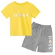 thumbnail image 3 of Ropa de marca para niños de 3 a 13 años, conjunto de 2 piezas de camiseta y pantalones cortos de algodón de manga corta con estampado para niño o niña, conjunto deportivo y de ocio, 3 of 5