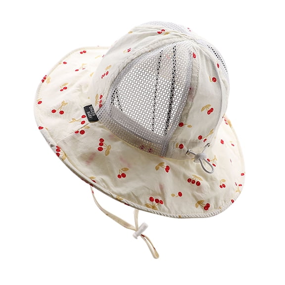Penkiiy Baby Girl Sun Hats, Summer Baby Hats, UPF 50 Toddler Sun Hat,Beach Wide Brim Bucket Hat for Girl Boy Infant Kids Beige