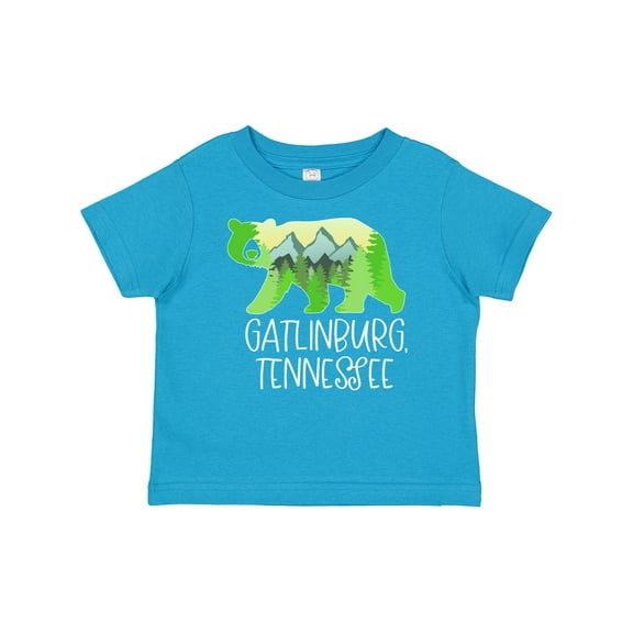Inktastic Gatlinburg, Tennessee Mountains and Bear Shape Boys or Girls Baby T-Shirt