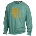 thumbnail image 2 of Men's ComfortWash Green Baylor Bears Stack Garment Dyed Crewneck Pullover Sweatshirt, 2 of 3