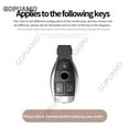 thumbnail image 2 of For Mercedes Benz B 3 buttons A B C E S Class W176 GLC CLA AMG W177 W212 W213 Zinc alloy+leather Style Car Key Case Cover Shell, 2 of 9