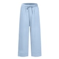 thumbnail image 6 of BILIKEYU Women's Daily Elastic Waist Straight Solid Color Casual Pants, Womens Pants, Stretch Pants for Women, Womens Pants Trendy, 6 of 6