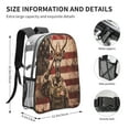 thumbnail image 4 of Kdxio Patriotic Deer Soldier Salute Clear Backpack, Transparent Bookbag for School for Women Men, Capacity Clear Bag for College, Travel, 4 of 7