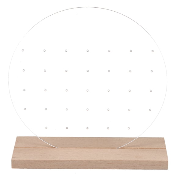PBPBOX 1Set Acrylic Stand for Earring Display with Wooden Base Stable for Retail and Exhibition