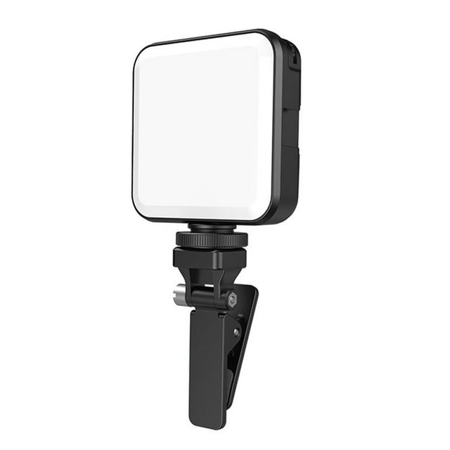 Luz de video LED recargable portátil Lámpara de relleno LED de 3 colores recargable con calor Negro jinwen Lámpara de relleno de video