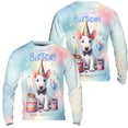 thumbnail image 3 of Happy Birthday Cute Puppy Bull Terrier with Cake Gifts Party Hat All Over Print 3D Sweatshirt Unisex Merch Bully Dog Lovers Gifts Idea - 00029, 3 of 6