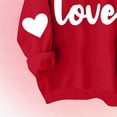 thumbnail image 3 of Chandail à Capuchon pour Enfants Doublé en Molleton à Manches Longues avec Imprimé, Haut Décontracté Coupe Ample à Col Rond pour Garçons et Filles en Rouge de la Saint-Valentin, 3 of 5