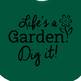 thumbnail image 4 of Inktastic Life's a Garden, Dig It Boys or Girls Baby Bib, 4 of 4