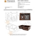 thumbnail image 5 of Premier Copper Products K40DB33229 Double Basin Drop In/Undermount Sink, 5 of 5