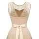thumbnail image 5 of VISgogo, vestido de fiesta de noche para mujer, vestido acampanado de encaje de retazos, vestido de gasa con gran oscilación, vestido de verano con cmangas, vestido con dobladillo irregular VISgogo moda, 5 of 9
