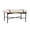 White Boucle/Light Oak/Matte Black, variant on Nathan James Gugan Mid-Century Light Brown Bench with Removable Ivory Cushion for Bedroom and Hallway
