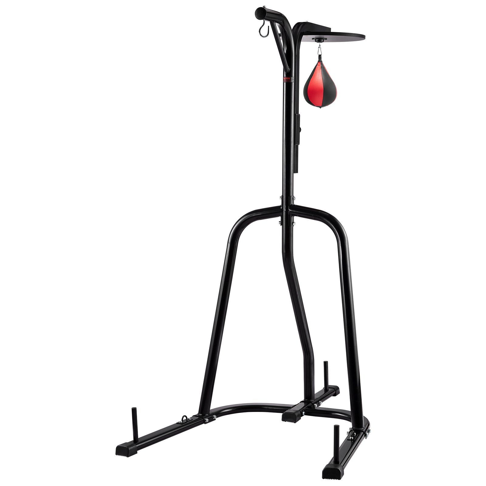 Freestanding 2-in-1 Punching Bag Stand with Adjustable Height, Heavy Duty Steel Construction for Boxing & Speed Bag, 140 lbs Capacity Home Gym Rack