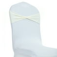 thumbnail image 2 of MDS Pack of 75 Spandex Chair Bow Sash Bands Ties Without Buckle for Wedding - Ivory, 2 of 6