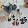 thumbnail image 4 of Women's Wide Width Flat Shoes, Plus Size Casual Pointy Toe Slip on Wide Ballet Shoes., 4 of 8