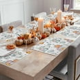 thumbnail image 5 of Orange Fall Thanksgiving Pumpkin Placemat of 1 PC, Vintage White Wood Textured Table Mats Washable Heat-Insulation Non-Slip Place Mats for Kitchen Dinner Table Indoor Outdoor Decor,13x19 Inch, 5 of 9
