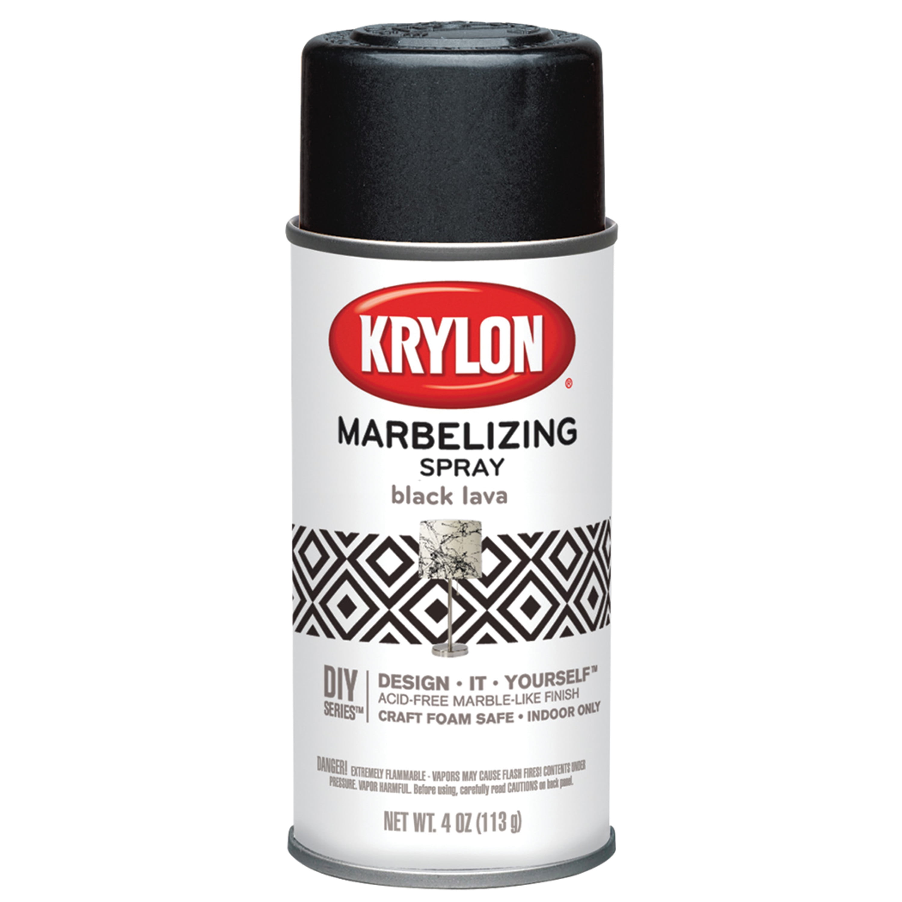 Krylon Marbelizing Spray, 4 oz., Black Lava