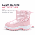 thumbnail image 5 of BABAYA Toddler Winter Snow Boots Water-Resistant Warm Faux Lined Booties for Little Kids Girls Boys, 5 of 8