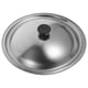 thumbnail image 1 of Tapa universal para olla, sartén o cacerola de acero inoxidable, tapa de repuesto con pomo de baquelita (25,5 cm), 1 of 7
