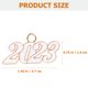 thumbnail image 3 of 20pcs 2023 Año Joyería encanto 2023 colgantes para aretes de collar de pulsera de bricolaje, 3 of 8