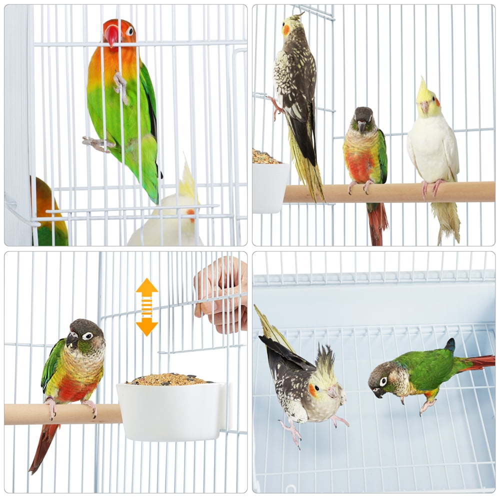 Renwick 47" Play Top Bird Cage with with Rolling Stand, White