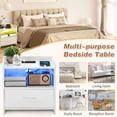 thumbnail image 4 of Ktaxon Nightstand with Drawer Rolling Storage Cart Wood, 4 of 11