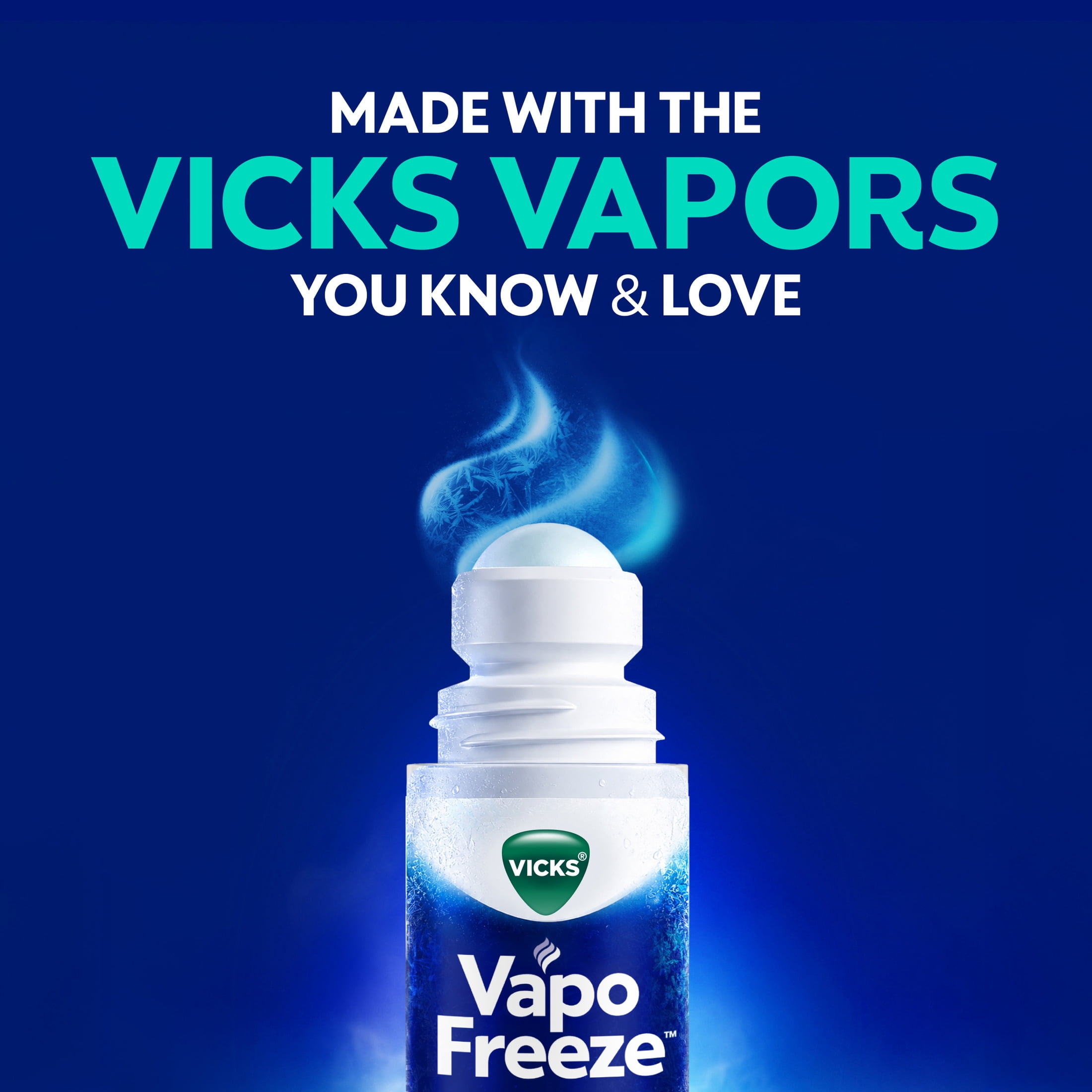 Vicks VapoFreeze Max Strength Menthol + Camphor Pain Relief Roll On, 2.5 oz