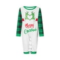 thumbnail image 2 of Christmas Pajamas for Family Long Sleeve Monster Hands Print Raglan Tops + Plaid Pants Set Sleepwear, 2 of 9