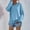 Blue, variant on Patlollav Womens Hoodie Long Sleeve Tops Blouse Casual Loose Hooded Sweatshirts on Ladies