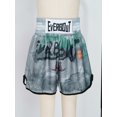 thumbnail image 5 of Hansber Kids Muay Thai Boxing Shorts Elastic Waist Printed Kickboxing Training Shorts Youth Martial Arts Fight Trunks Grey XS-145, 5 of 7