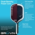 thumbnail image 2 of GRÜVN LAZR-16X Full Foam Pickleball Paddle - Red Blend, 2 of 5