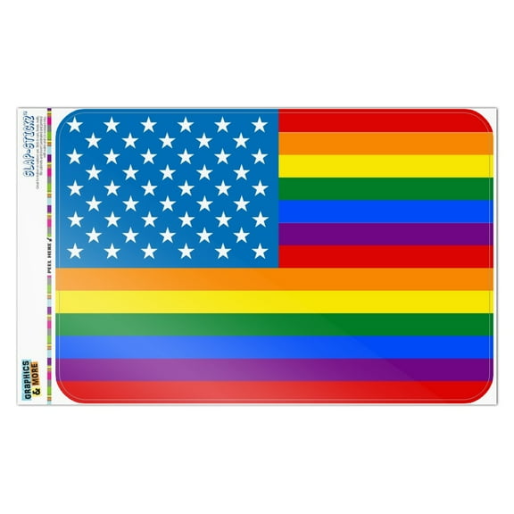 Gay Pride American Flag Rainbow Home Business Office Sign
