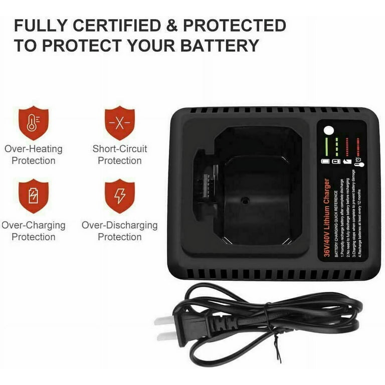 40V Charger for Black & Decker LSW36 LSW36B LSWV36 LSWV36B LSW40C 