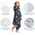thumbnail image 7 of Blue Cartoon Unicorn Moon Cloud Rainbow Planet Pattern Hooded Bath Towel，60"x35" for Ages 3 To 12 Kids, Quick Dry Lightweight Soft Microfiber Hood Beach Towel Cover Up for Kids, 7 of 7