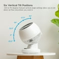 thumbnail image 3 of IRIS USA WOOZOO Oscillating Desk Fan, Table Air Circulator, Fan for Bedroom, 3 Speeds, 46ft Max Air Distance, 12 Inches, 112° Adjustable Tilt, White, 3 of 7