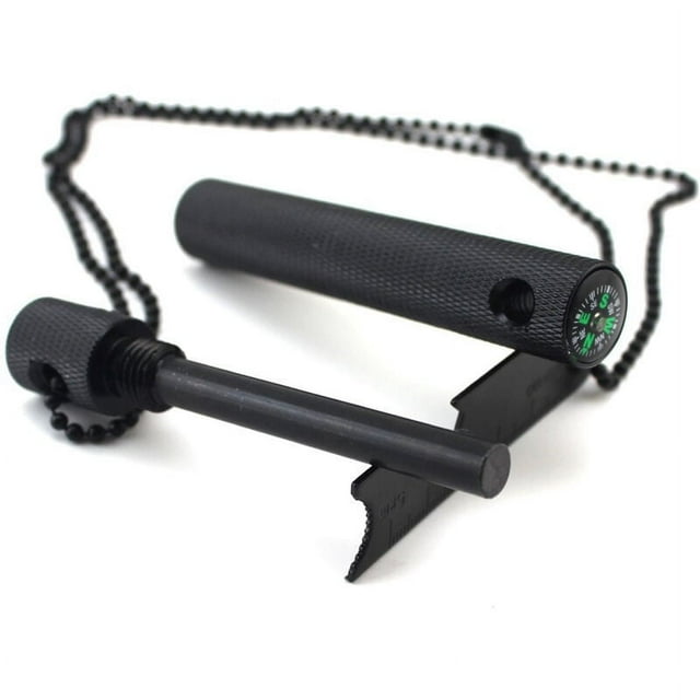 Flint Fire Steel, Ergonomic Design For Safe And Responsible Use, Survival Whistle Reaches 80 Decibels, Multi-Tool Fire Strikers, Ferrocerium Rods Waterproof And Resistant To Water