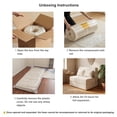 thumbnail image 2 of Oak and Birch Boneless Folding Sofa Bed Floor Couch with Pillow, 3-in-1 Convertible Chaise Lounge & Sleeper, Chenille, Twin, Cream, 2 of 9