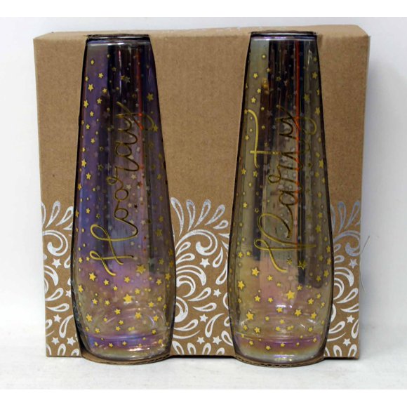 TMD Holdings Flûtes Sans Pied Party Stars Luster 8 oz, Lot de 2