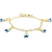18kt Gold-Plated Sterling Silver Baby Charm Bracelet, 6